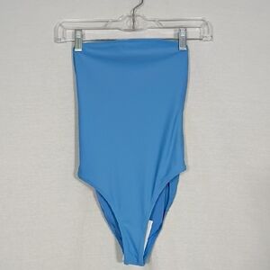 NEW Rhythm. Solid Blue Strapless One Piece Swimsuit Women's Size XXL Summer
